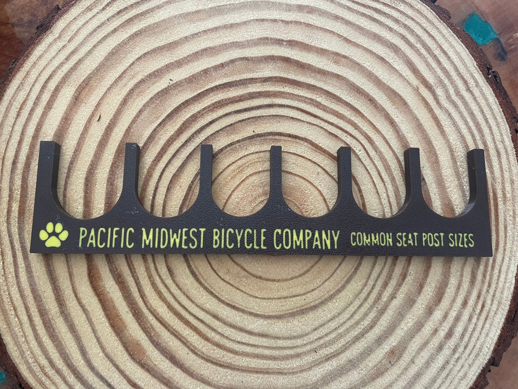 Handy tool for sizing common seatpost variants.